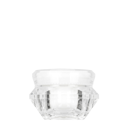 Pot transparent blanc avec thermos Diamond 15 ml, ensemble complet