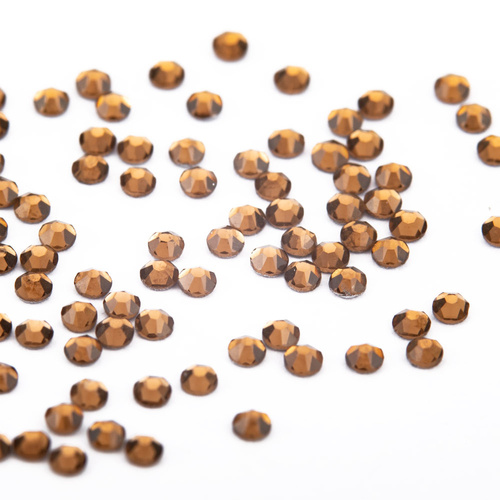 Strass per unghie in vetro SS3 Smoked Topaz, circa 50 pezzi