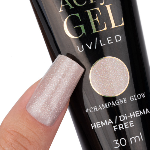 11+1 free Polygel acrylic gel for extension AcrylGel Molly Nails HEMA/Di-HEMA Free Champagne Glow 30 ml