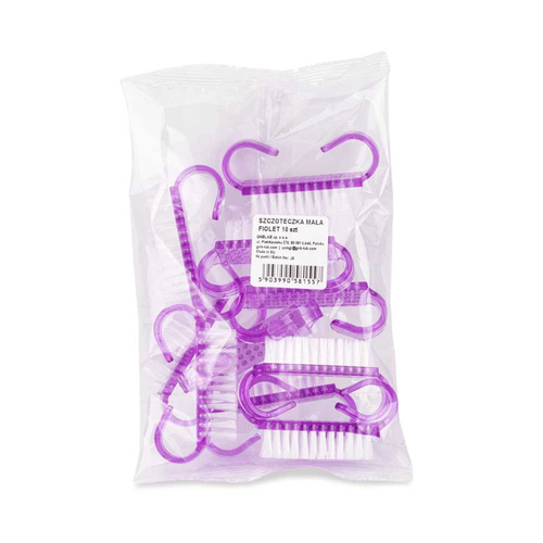 Small purple manicure and dust brush, 10 pieces