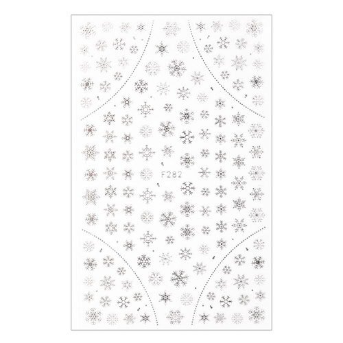 Adesivi per unghie sottili autoadesivi natalizi Molly Nails F282 argento