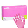 Guantes desechables de nitrilo para diagnóstico y protección Easycare Nitrile Pink, talla L, color rosa, 100 unidades