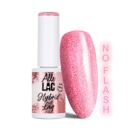10 + 1 gratis LED/UV-Gel-Nagellack Pinks Flash Glitter Light Pink AlleLac HEMA/Di-HEMA-frei 6 g