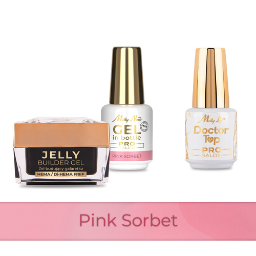 PRO MATCH SYSTEM 2+1 Pink Sorbet: 2x żele: Jelly&Gel in bottle+Doctor Top 15g GRATIS