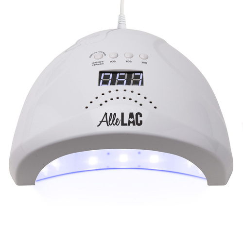 24sztuki Lampa do paznokci dual UV/LED 48W AlleLac do lakierów hybrydowych żeli i akrylożeli biała 1S 3m długości kabla