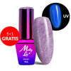 5+1 безкоштовно Гібридний лак, що світиться в темряві MollyLac Night Glowing Uselink без HEMA/Di-HEMA 10 г № 675