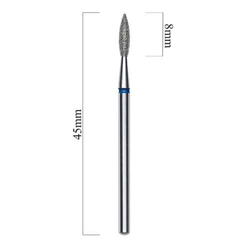 Fresa de diamante de punta afilada azul Staleks Expert 2,1/8 mm