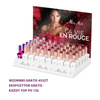Lot de 55 pièces : 45 vernis hybrides MollyNails The Trend Edit sans HEMA/di-HEMA, 8 g + 5 bases S.O.S. Fiber Angel Pink, 10 g, 45 gabarits pour bâtonnets, présentoir