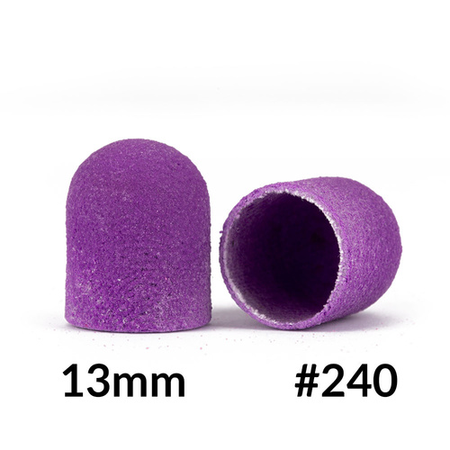 Pedicure-Kappen 13 mm, Körnung 240, 10 Stück, Fabric Podo AlleMed, Violett (Purple)