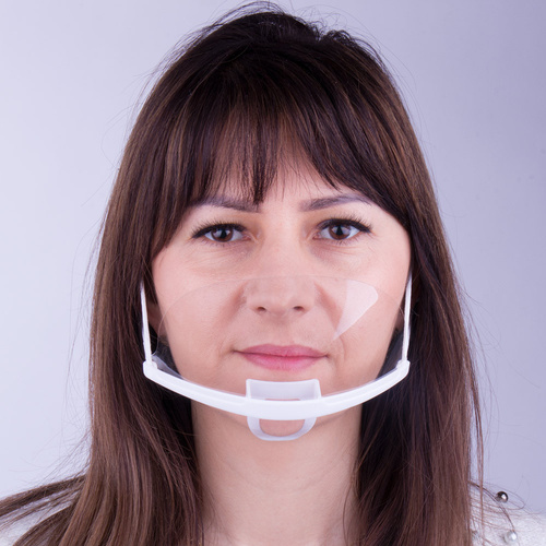 Mini-visière de protection pour le menton, réutilisable, blanche, 1 pièce