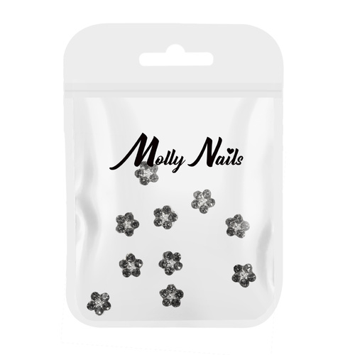 Ozdoby do paznokci kwiatki 3D Molly Nails K1126 10 szt