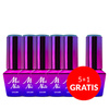 5+1 Free Molly Nails Luxury Glam Cosmic Love Hybrid Nail Polish, 8 g, No. 544