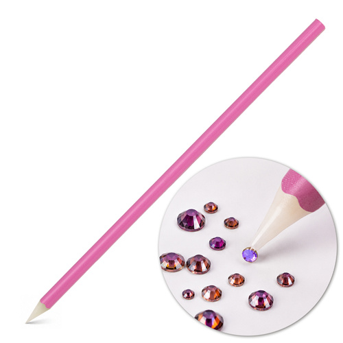 Crayon applicateur de cire pour la pose de zirconias et de décorations AlleLac, rose
