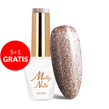5+1gratis Lakier hybrydowy Molly Nails Queens Of Life High Fashion HEMA/Di-HEMA Free 8g Nr 35