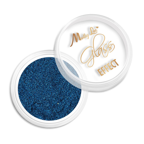 Pyłek lustrzany efekt do zdobień paznokci MollyLac Glass Effect Blue Nr 8