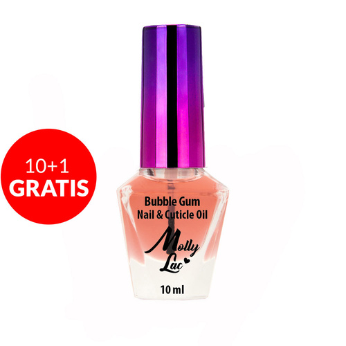 10 + 1 gratis: Bubble Gum Nagelhaut- und Nagelöl von MollyLac, 10 ml