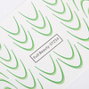 Adesivi ad effetto sfumato per unghie / French / Ombre / Linea del sorriso francese, 34 pezzi, verde, STZ54