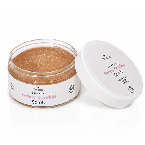 Scrub illuminante per mani e corpo Yokaba Peony Sparkle 250 g