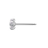 Studex System 75 daisy earrings with diamond, stainless steel, white pearl 7512-6301, 2 pcs