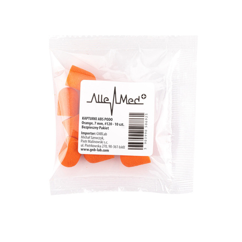 Pediküre-Kappen 7 mm, Körnung 120, 10 Stück, ABS, Podo AlleMed, Orange