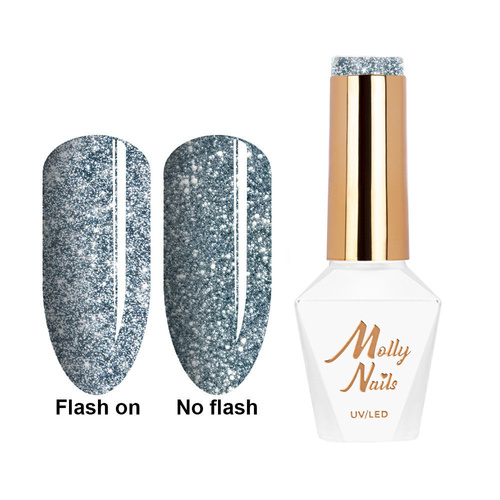 5 + 1 gratuit Vernis hybride Molly Nails Flashing Lights Bling it Back sans HEMA/Di-HEMA 8 g n° 567