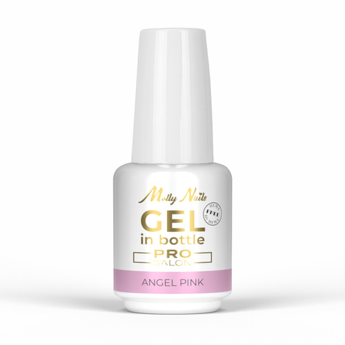 Gel polish in a bottle with a brush Gel in Bottle Molly Nails Pro Salon Angel Pink HEMA/Di-HEMA Free 15g
