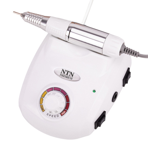 Fraiseuse à ongles à transformateur 65 W NTN Premium pour manucure et pédicure, blanche, DM208, 35 000 tours/minute, câble de 3 m