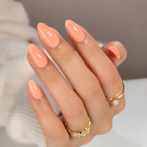 Gel de construcción autonivelante duro de densidad media Molly Nails Coffee Blush, sin HEMA ni Di-HEMA, 50 g