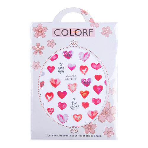 Autocollants pour ongles fins et autocollants sur le thème de la Saint-Valentin CA-434