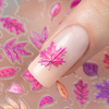 Thin, Self-Adhesive Leaf Nail Stickers CA-6436