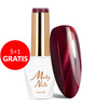 5+1gratis Lakier hybrydowy LED/UV Gel Polish Reds Cat Eye Red Nr 234 Molly Nails HEMA/Di-HEMA Free 8g