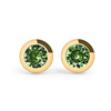Kolczyki Studex Plus peridot w oprawie pełnej złote(r)