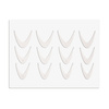 Lot de 12 moules en silicone double forme pour French manucure « smile line »