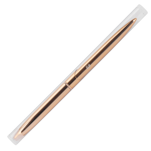 Pędzelek do żelu kwadratowy rose gold No Name Nr 6