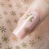 Autocollants pour ongles fins et autocollants de Noël Molly Nails F282 dorés