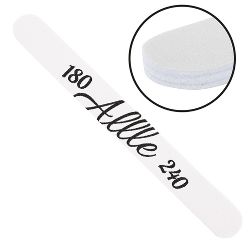 Lima per unghie Pacchetto sicuro Allle semplice bianco 180/240 CU-12 Alta qualità