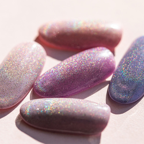5+1gratis Lakier hybrydowy Molly Nails Flashing Holo in Bottle 8g