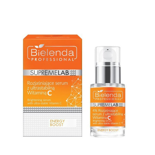 Siero schiarente Bielenda SupremeLab Energy Boost con vitamina C ultra-stabile, 15 ml