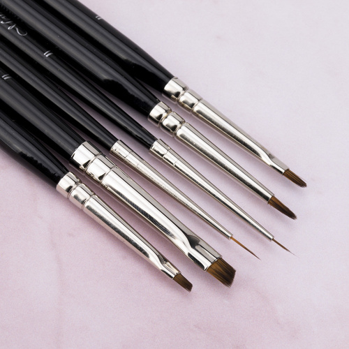 Pędzelek do zdobień farb akrylowych żelu paint żelu One Stroke długość włosia 3/5mm 4U Monika Mielniczuk
