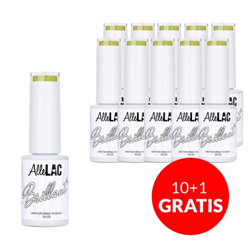 10 + 1 gratis. Esmalte híbrido AlleLac Brillant sin HEMA ni Di-HEMA, 5 g, n.º 131