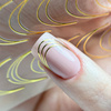 10+1 Free Self-Adhesive Nail Stickers / French / French Smile Line MollyNails DH-808 Gold 39 pcs