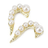 Ozdoby do paznokci serce 3D Molly Nails white pearl 10 szt