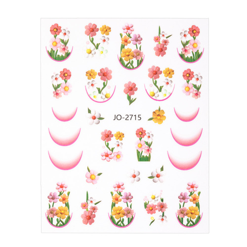 Selbstklebende Nagelsticker mit Blumenmotiv JO-2715