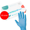 10sztuk Rękawiczki nitrylowe bezpudrowe Master Glove PF Simple Rozmiar L niebieskie 100 szt