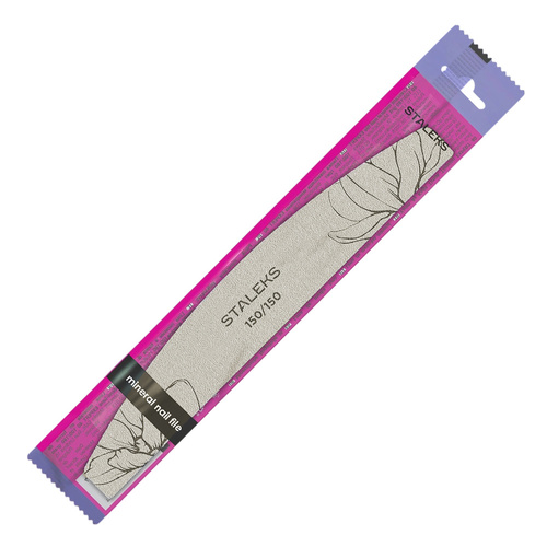 Lima mineral para uñas, forma de barquito y media luna, 150/150, Staleks Expert 40