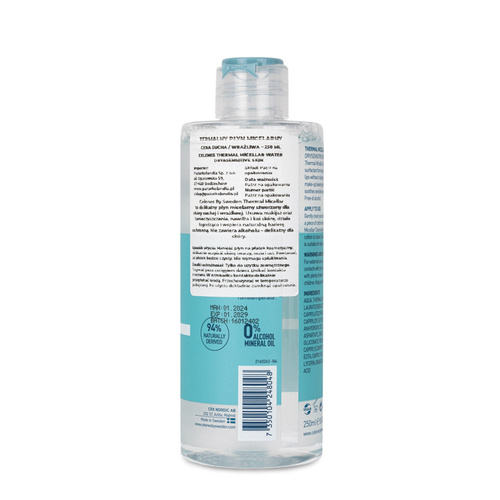 Lotion micellaire thermale pour peaux sèches et sensibles Celenes by Sweden 250 ml