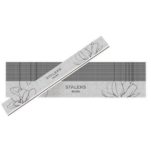 Lime à ongles minérale droite 80/80 Staleks Expert 20, 25 pièces