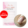 10 + 1 gratis Selbstklebende Nagelaufkleber / French / Französische Smile-Linie MollyNails STZ-CS169 roségold 48 Stück