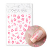Adhesivos para uñas finos y autoadhesivos con motivos florales SWA20, de color rosa claro