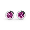 Studex Plus Earrings with Pink Zirconia in a Solid Silver Setting (r)